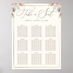 Affiche Élégant Mariage de verdure d'hiver