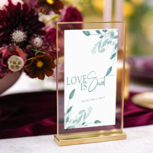 Affiche Élégant Mariage Floral Bleu Poussiéreux Eucalyptus