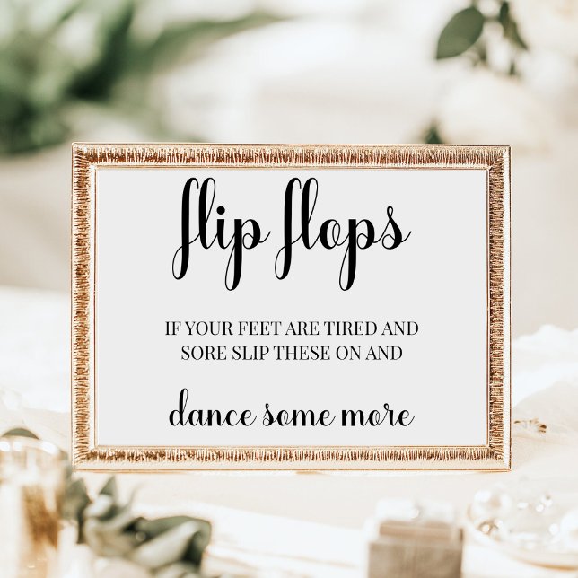 Affiche Élégant Mariage moderne Flip Flop Pied de danse (Créateur téléchargé)