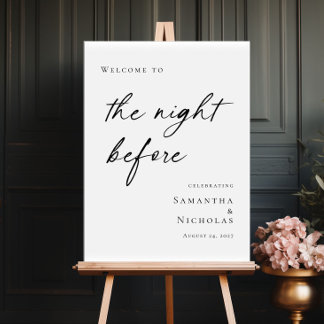 Affiche Elegant minimal The Night Before Rehearsal welcome