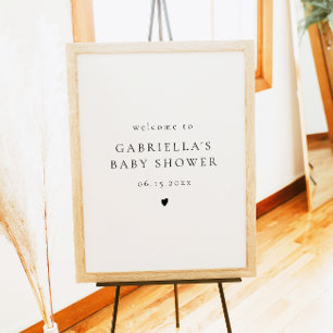 Affiche Élégant minimaliste Baby shower simple Accueil