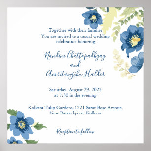 Affiche Élégant minimaliste Modèle Faire-part de mariage