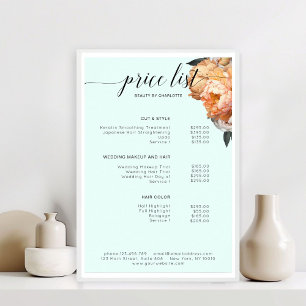 Affiche Elégant, moderne, Floral Peony Tarifs