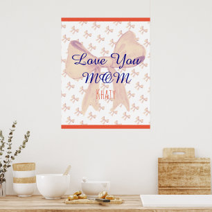 Affiche Elégant Moderne Simple Amour Vous Maman Fête des m