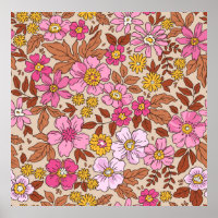 Elégant motif floral dans de petites fleurs dessin