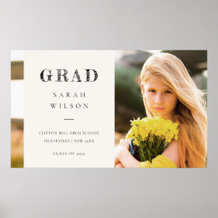 Affiche Élégant Nettoyage Minimal Nettoyage Photo Gradua