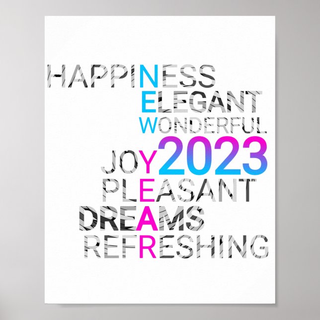 Affiche elegant new year 2023 (Devant)