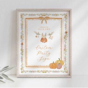 Affiche Élégant Nœud Papillon Tombez Amoureux Baby Shower