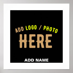 AFFICHE ÉLÉGANT NOIR PERSONNALISABLE MARQUE VERIFIE MODERN
