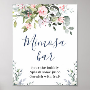 Affiche Élégant panneau de barre Eucalyptus Mimosa