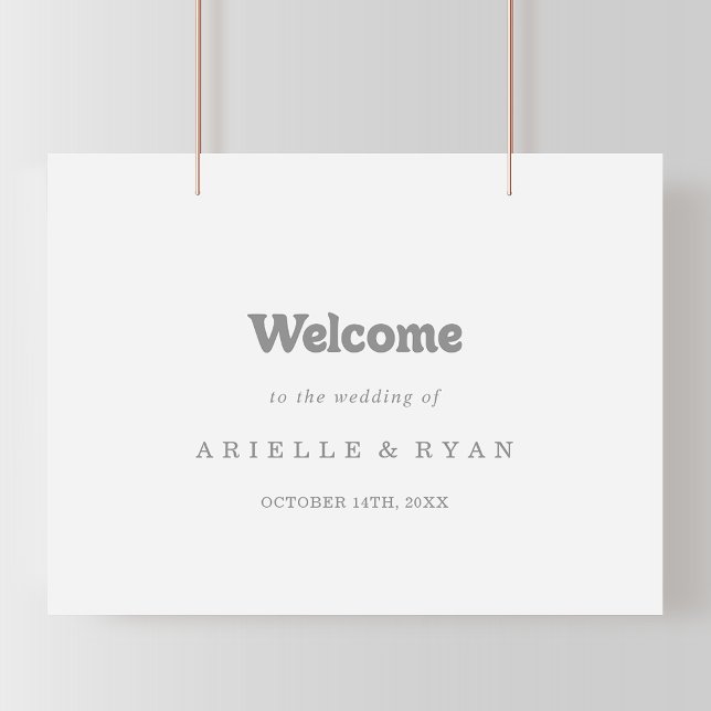 Affiche Élégant Panneau de Bienvenue de Mariage Formel Min (Créateur téléchargé)