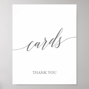 Affiche Élégant panneau de cartes de mariage à calligraphi