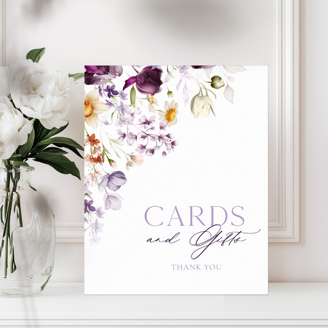 Affiche Élégant panneau de cartes et cadeaux floraux (Créateur téléchargé)