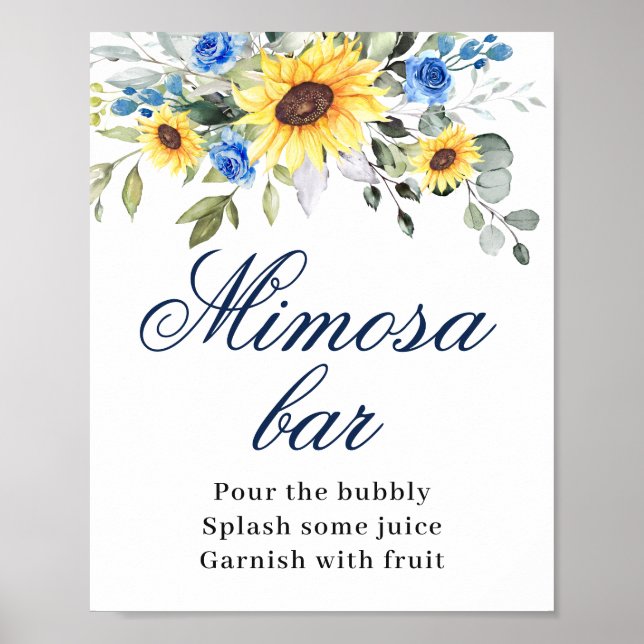 Affiche Élégant panneau de la barre Eucalyptus Mimosa (Devant)