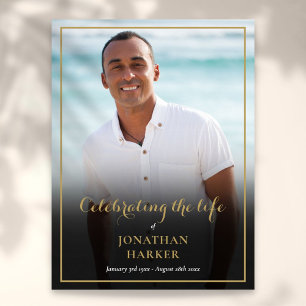 Affiche Élégant panneau de service funéraire photo