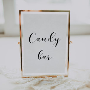 Affiche Élégant panneau mariage de la barre de bonbons noi