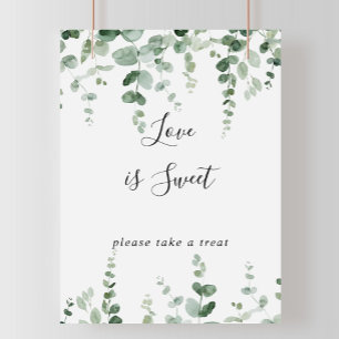 Affiche Élégant Panneau Minimaliste Eucalyptus L'amour Est