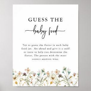 Affiche Élégant Panneau pour Baby Shower