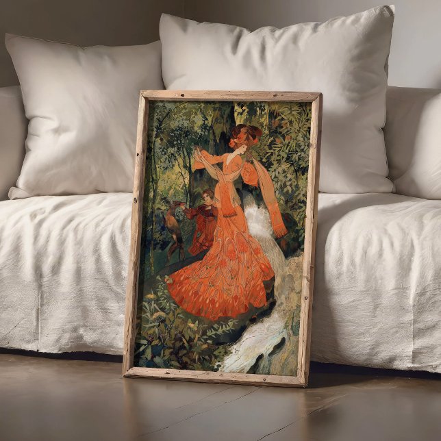 Affiche Élégant près d'un printemps, Vintage (Créateur téléchargé)