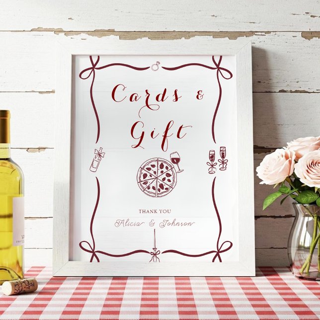 Affiche Élégant qui est une fête de fiançailles cadeau & c (Créateur téléchargé)