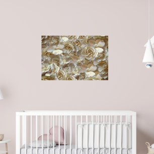 Affiche Élégant Rose floral Motif pétal