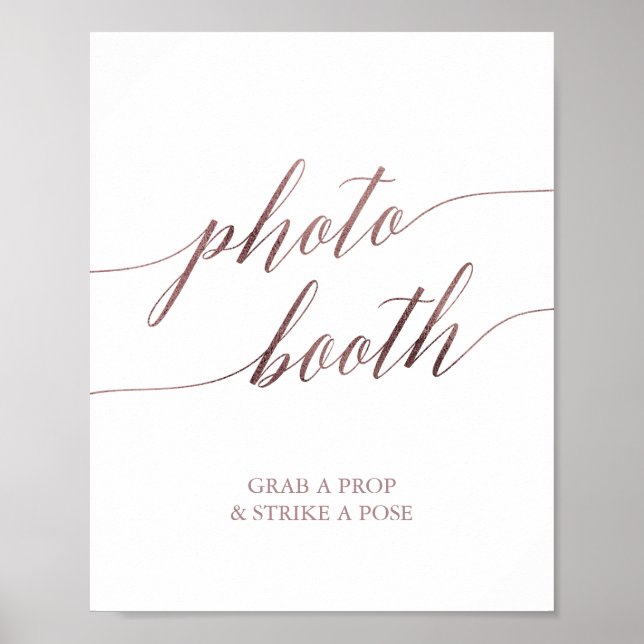 Affiche Élégant Rose Gold Calligraphie Symbole de poche ph (Devant)