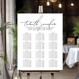 Affiche Elégant Script Names Elégant Mariage Seating