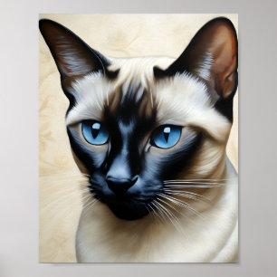 Affiche Elegant Siamese Cat