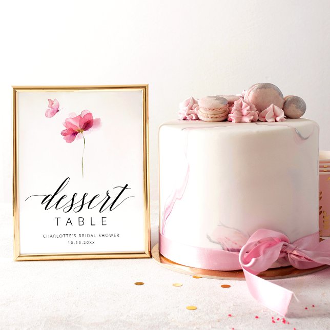 Affiche Élégant signe de Fête des mariées papillon floral (Créateur téléchargé)