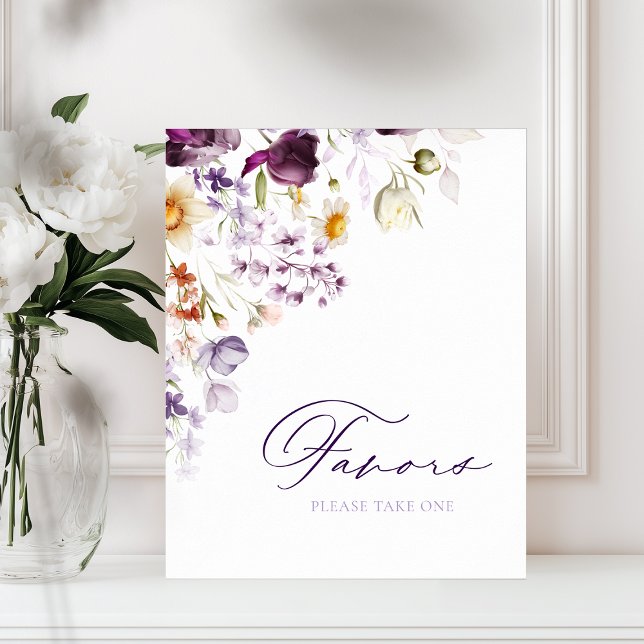 Affiche Élégant signe des faveurs florales (Créateur téléchargé)