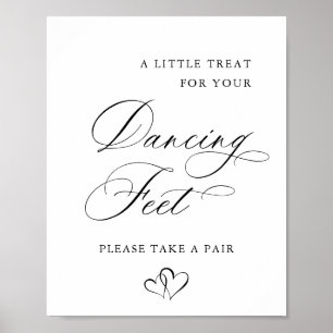 Affiche Élégant Simple Minimaliste Dancing Feed Mariage Si