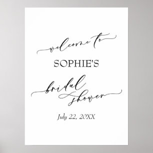 Affiche Elegant Simple Welcome to Bridal Shower