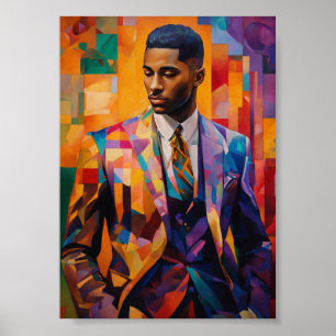 Affiche Élégant Sophistiqué Gentleman Harlem Renaissance