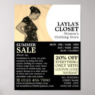 Affiche Elegant Stance, Vêtements pour femmes publicité