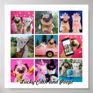 Affiche Élégant Style Simple Personnalisé Photo Collage