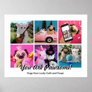 Affiche Élégant Style Simple Personnalisé Photo Collage