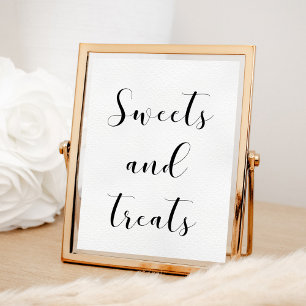 Affiche Élégant Sucres et friandises signe mariage