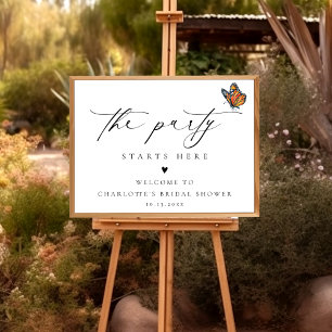 Affiche Élégant symbole minimaliste de Fête des mariées pa