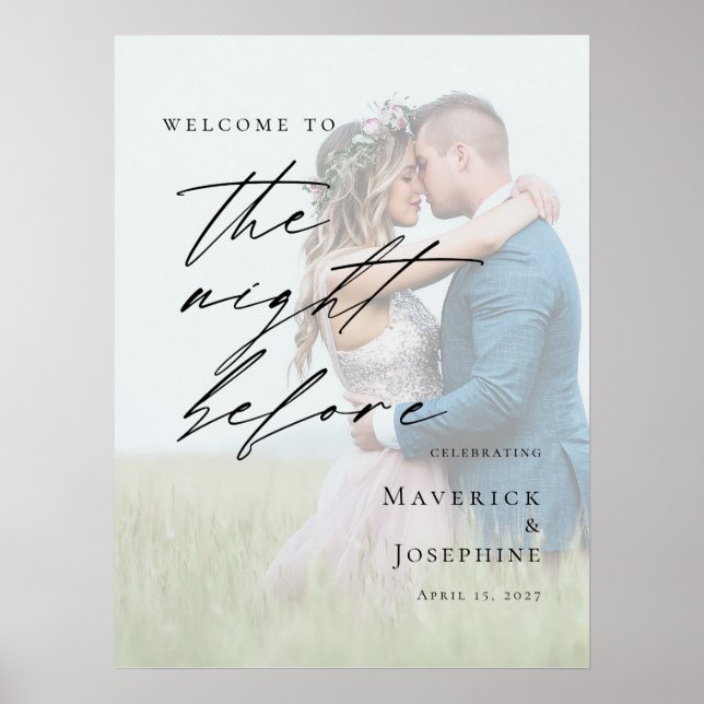 Affiche Elegant The Night Before Rehearsal photo welcome (Devant)