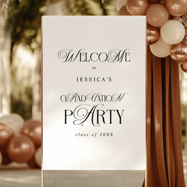 Affiche Elegant Typography Contemporary Graduation Welcome (Créateur téléchargé)