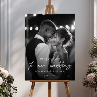 Affiche Elegant wedding welcome photo