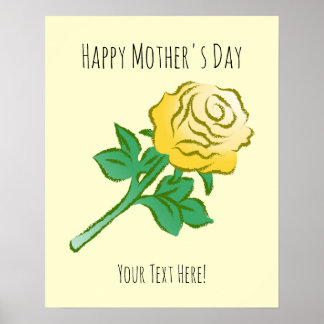 Affiche Elegant Yellow Rose