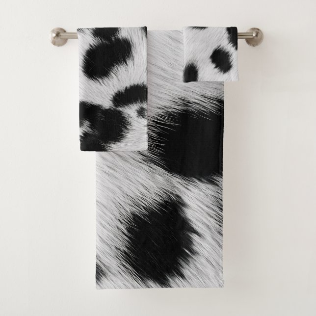 Affiche élégante à motif faux fourrure de dalmatie (En situation)