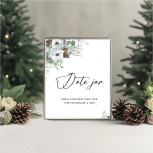 Affiche Elégante aquarelle hiver Anémones fleurs nuptiale