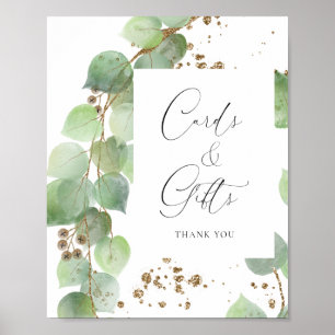 Affiche Elégante aquarelle Verdure Cartes de Mariage & Cad