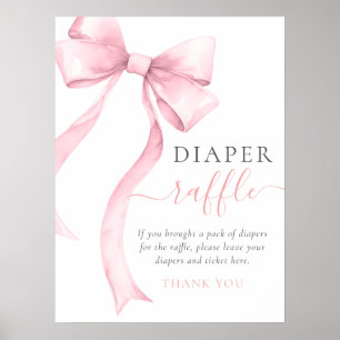 Affiche Élégante béquille rose Baby shower chevalier Raffl