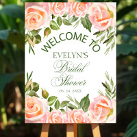 Élégante Bienvenue de semeur de mariage de roses r