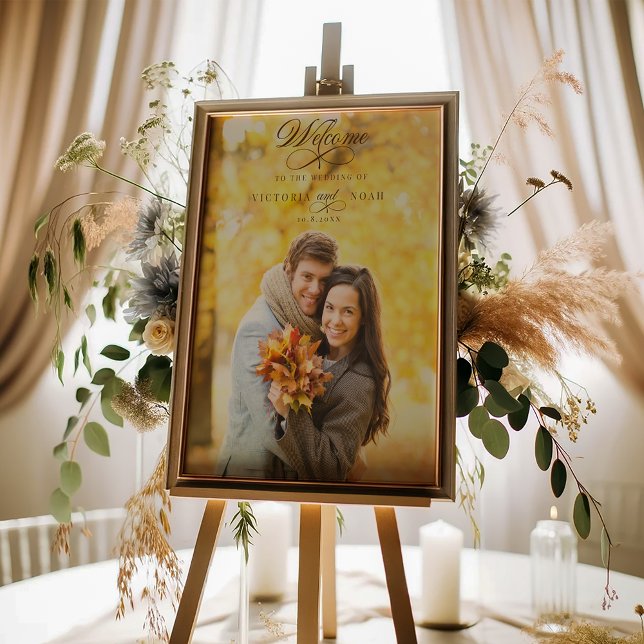 Affiche Élégante calligraphie Bienvenue (Créateur téléchargé)