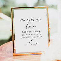 Élégante calligraphie EVELYN Panneau barre Momosa