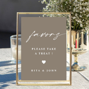 Affiche Élégante calligraphie Favoriser le Mariage Panneau